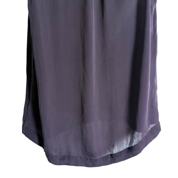 A.L.C. Plum Purple Silk Snakeskin Leather Trim Sleeveless Tank Top Size Small - Picture 7 of 9